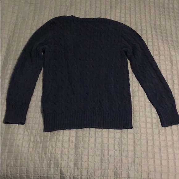 Navy Polo Cable-Knit Sweater - Picture 2 of 7